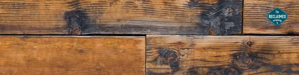 Weathered reclaimed timber planks